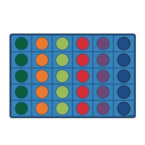 Tapis avec petits cercles 6' X 9'