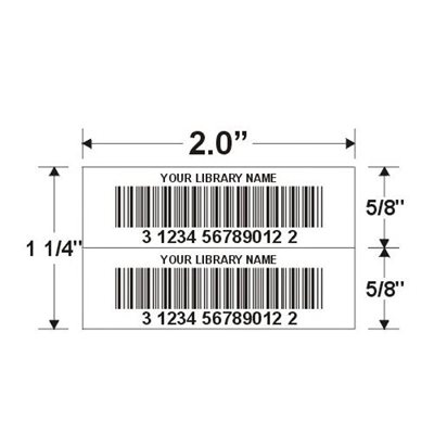 CODES À BARRES 5 / 8'' X 2'' PAIRE NON-LAMINÉ CODES À BARRES 5 / 8'' X 2'' PAIRE NON-LAMINÉ