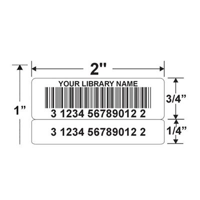 Code à barres Double 3 / 4" x 2" et 1 / 4" x 2" Code à barres Double 3 / 4" x 2" et 1 / 4" x 2"