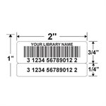 Code à barres Double 3 / 4" x 2" et 1 / 4" x 2"