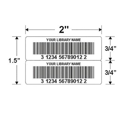 Code à barres Paire 1 1 / 2" x 2" Code à barres Paire 1 1 / 2" x 2"