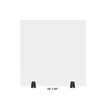 d acrylic freestanding sneeze guard 24x30
