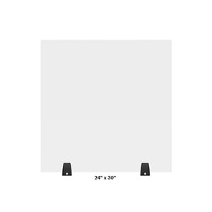 d acrylic freestanding sneeze guard 24x30