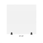 d acrylic freestanding sneeze guard 24x30