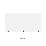 d acrylic freestanding sneeze guard 24x30