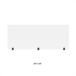 d acrylic freestanding sneeze guard 24x30