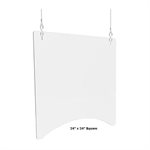 "d hanging saftey barrier acrylic 36"" portrait"