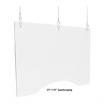 "d hanging saftey barrier acrylic 36"" portrait"