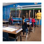 "d bent edge classroom barrier 18""h"