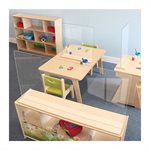 "d tabletop acrylic partition 18"" w"