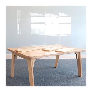 "d tabletop acrylic partition 46"" w"