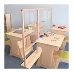"d floor standing partition 48""w"