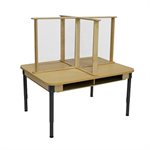 d 24x30 synergy desk w / sneeze guard