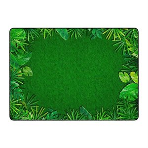 Tapis thématique "Bordure de feuilles tropicales"