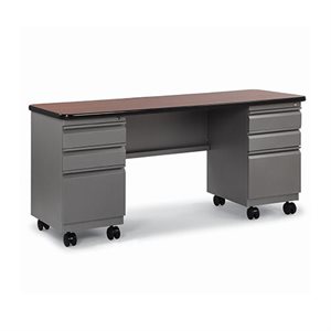 d double pedistal desk 1file / file 1box / box / file
