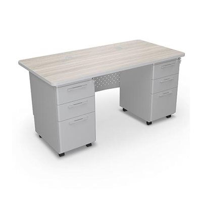 d double pedestal desk 60x30