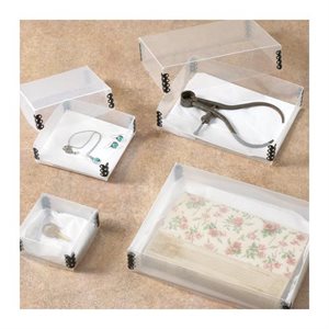Boîtes de rangement transparentes pour artefacts